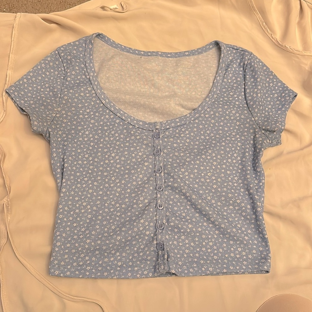 Flower Button Up Top